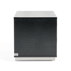 Victoria Modern Black Crocodile Nightstand