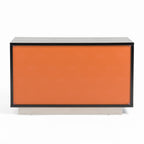 Victoria Modern Black Crocodile Nightstand