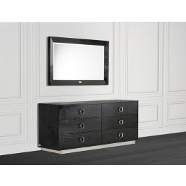 Victoria Modern Black Crocodile Dresser
