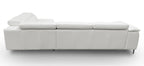 Viola - Italian Contemporary Grey Leather Right Facing Sectional Sofa
