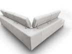 Viola - Italian Contemporary Grey Leather Left Facing Sectional Sofa