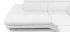 Viola - Italian Contemporary White Leather Left Facing Sectional Sofa