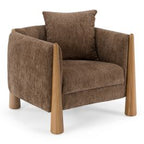 Voight - Contemporary Brown Fabric Accent Chair