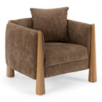 Voight - Contemporary Brown Fabric Accent Chair