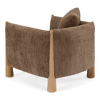 Voight - Contemporary Brown Fabric Accent Chair