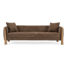 Voight - Contemporary Brown Fabric Sofa