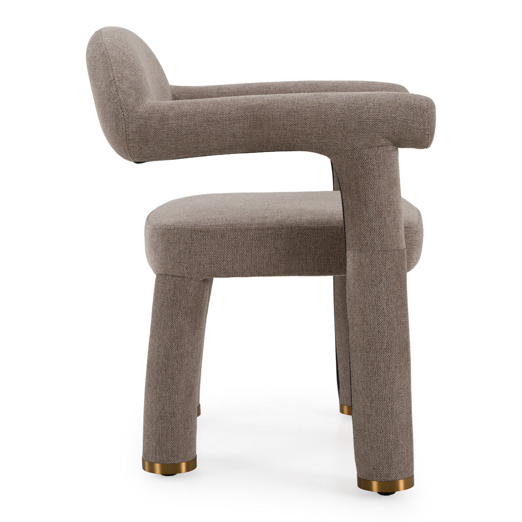 Walbrook - Modern Fabric + Gold Dining Chair - Modern Fabric + Gold Dining Chair