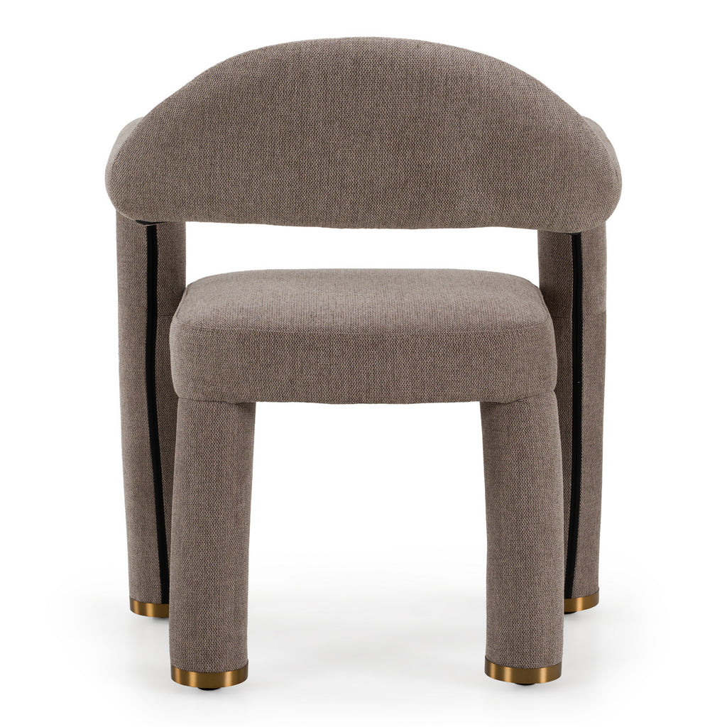 Walbrook - Modern Fabric + Gold Dining Chair - Modern Fabric + Gold Dining Chair