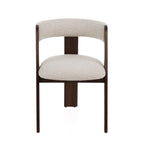 Washington - Modern Cream Fabric + Brown Oak Dining Chair (Set of 2)