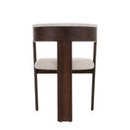 Washington - Modern Cream Fabric + Brown Oak Dining Chair (Set of 2)