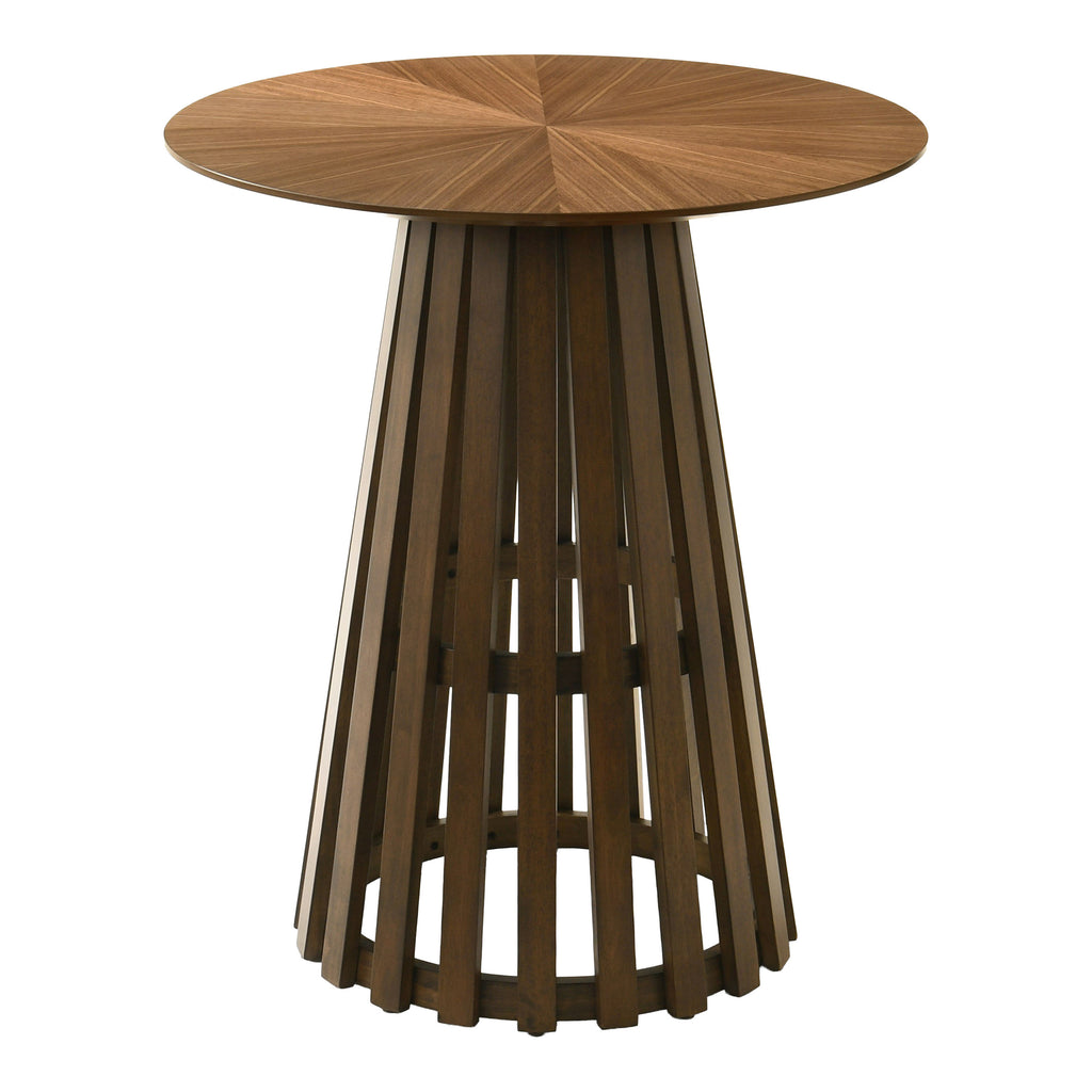 Weiss - Mid-Century Modern Walnut Round Bar Table