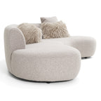Weldon - Modern Grey Fabric Curved Sectional Sofa