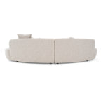 Weldon - Modern Grey Fabric Curved Sectional Sofa