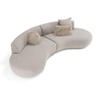 Weldon - Modern Grey Fabric Curved Sectional Sofa