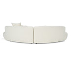 Weldon - Modern Cream Fabric Curved Sectional Sofa