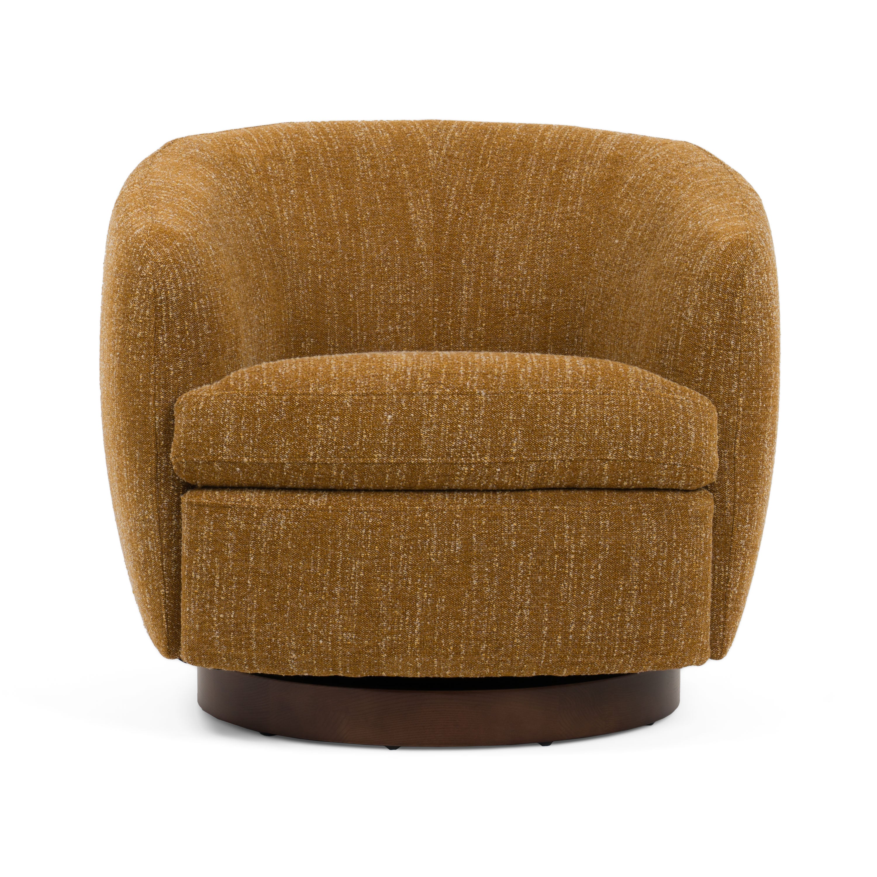 Wendt - Modern Mustard Fabric Swivel Accent Chair