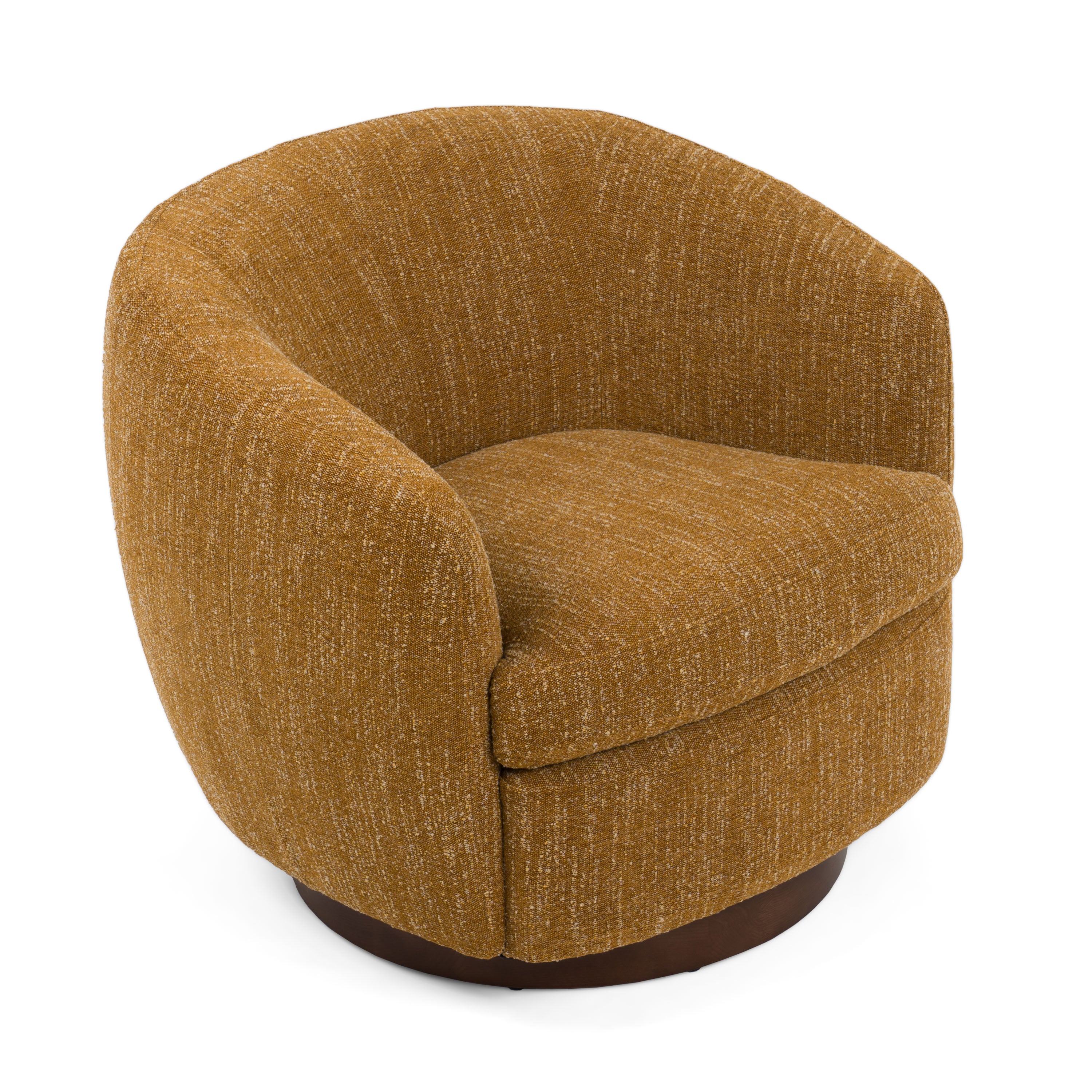 Wendt - Modern Mustard Fabric Swivel Accent Chair