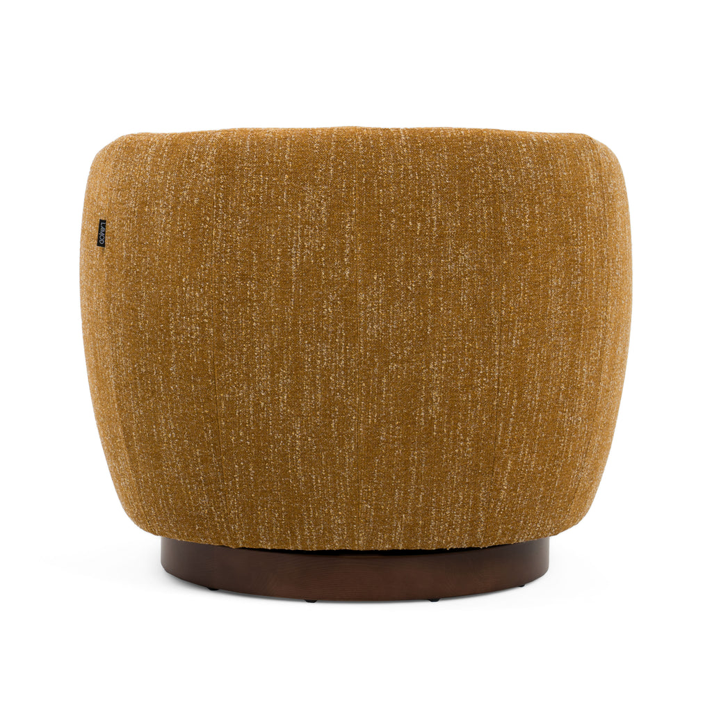 Wendt - Modern Mustard Fabric Swivel Accent Chair