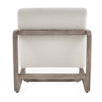 Wilber - Modern Off-White Fabric + Grey Wood Accent Chair