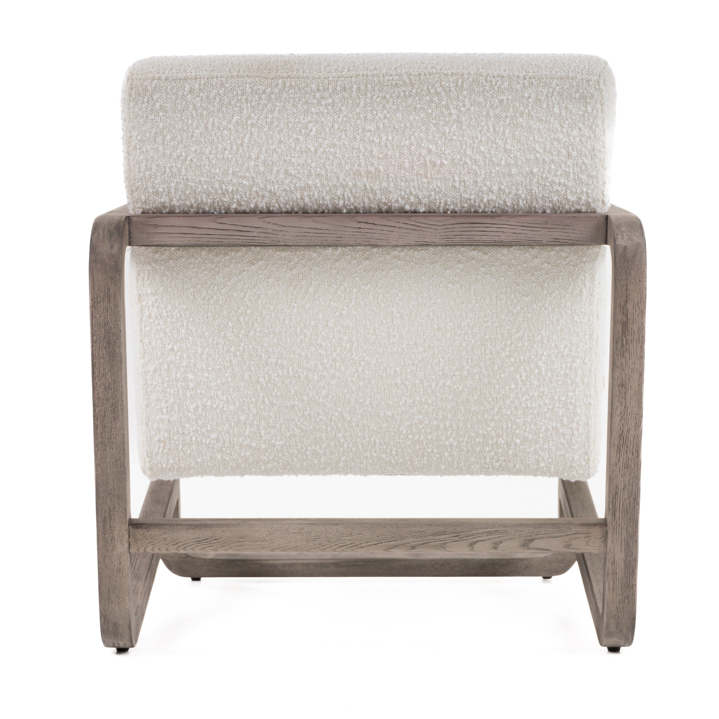Wilber - Modern Off-White Fabric + Grey Wood Accent Chair
