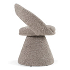 Wiles - Modern Grey Fabric Swivel Dining Chair