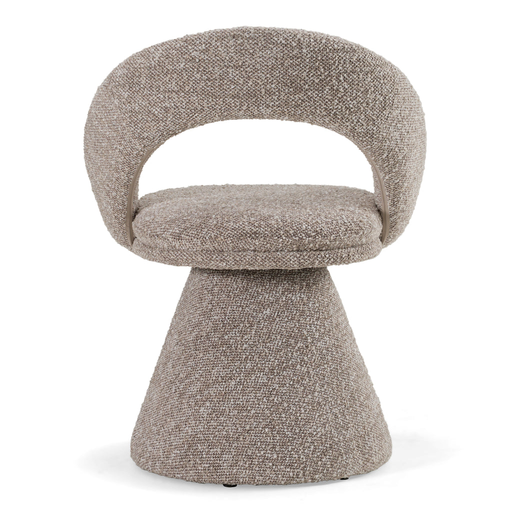 Wiles - Modern Grey Fabric Swivel Dining Chair
