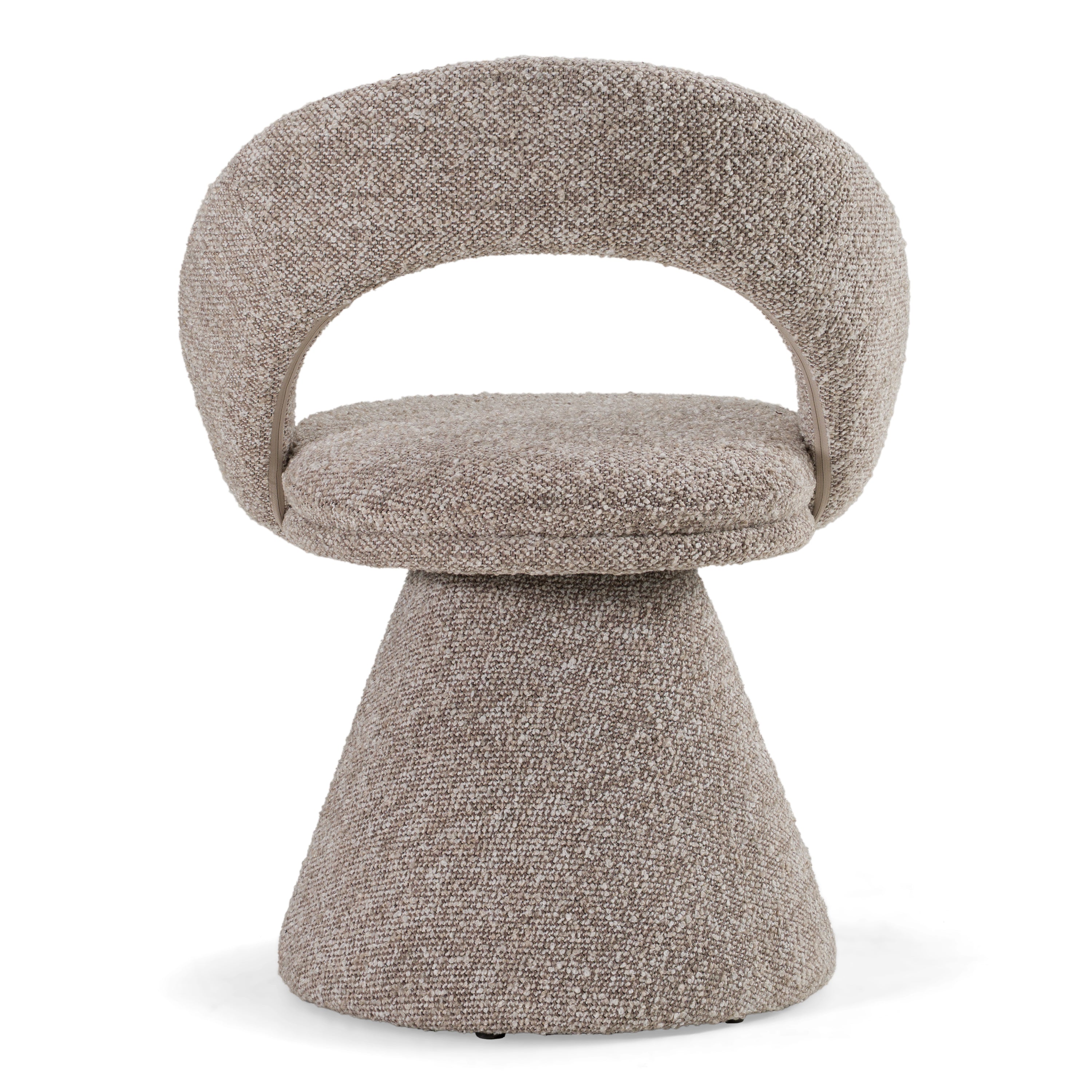 Wiles - Modern Grey Fabric Swivel Dining Chair