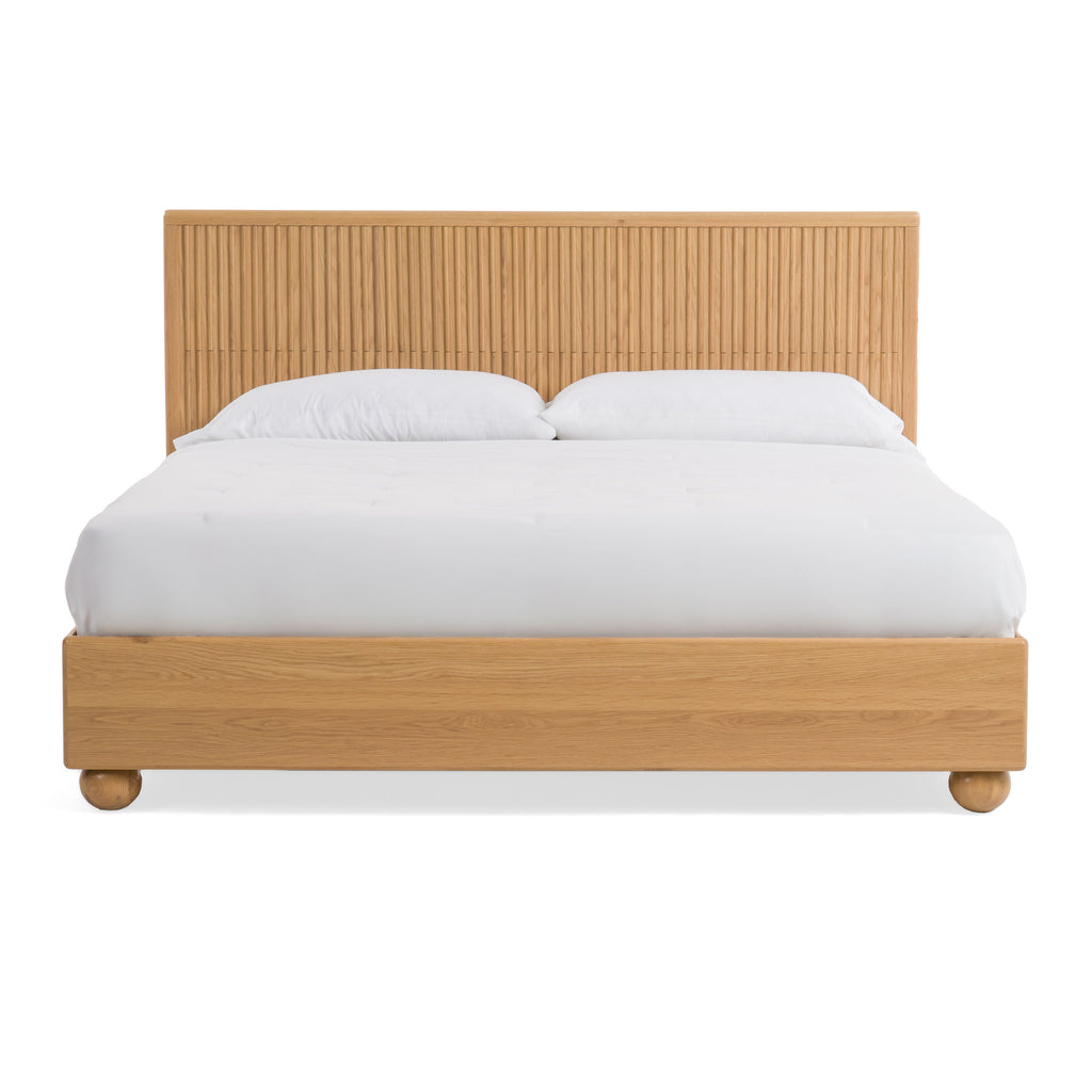 Queen Winters - Modern Natural Oak Bed - Modern Natural Oak Bed