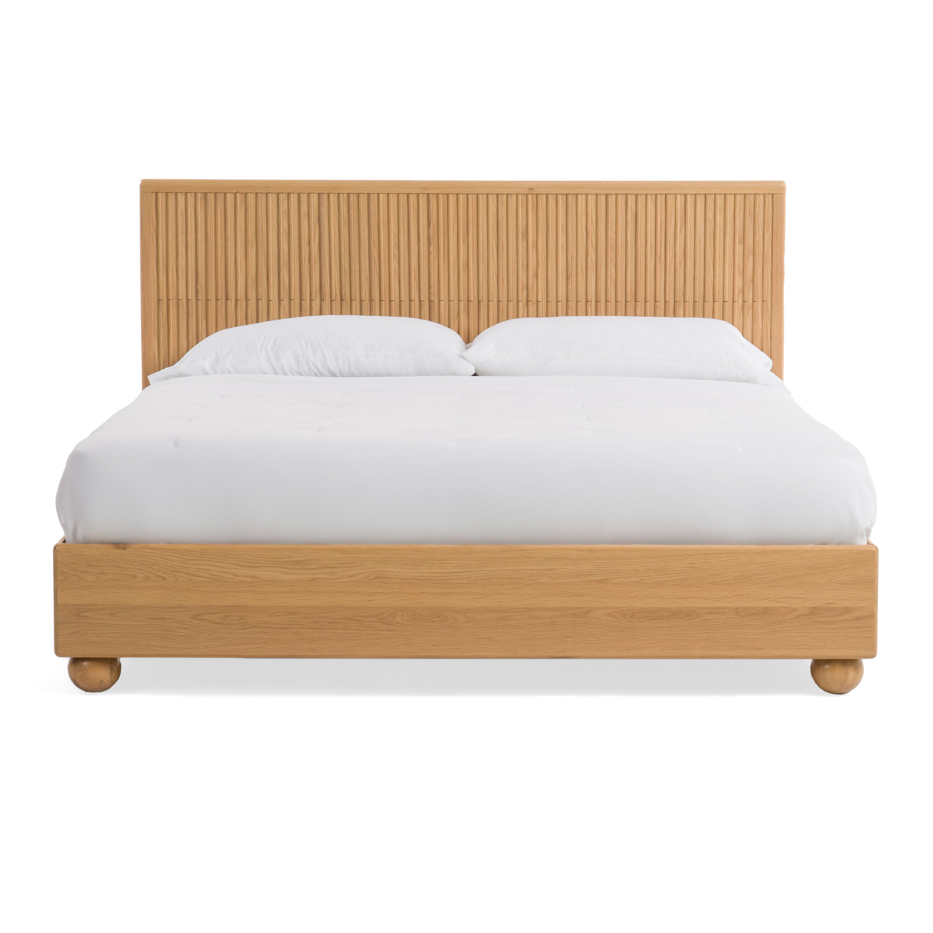 Queen Winters - Modern Natural Oak Bed - Modern Natural Oak Bed