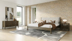 Carolina - Modern Grey Fabric + Wenge Bedroom Set - Modern Grey Fabric + Wenge Bedroom Set