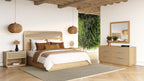 Eastern King Gavin - Modern Natural Ash + Rattan Bed - Modern Natural Ash + Rattan Bed