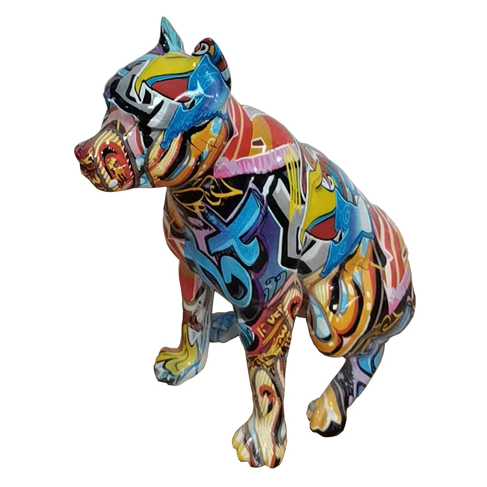 Graffiti Dog Modern Multi - Color Sculpture