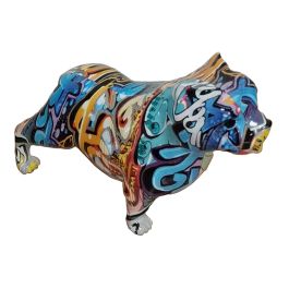 Graffiti French Bulldog Modern Multi - Color Sculpture