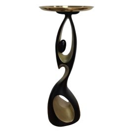 Abstract Woman Modern Black + Gold Sculpture