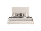 Sogno - Italian Modern Beige Fabric High Headboard Q Bed - Italian Modern Beige Fabric High Headboard Q Bed