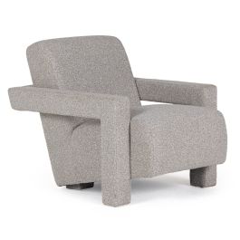 Wylie - Modern Light Grey - Beige Fabric Accent Chair