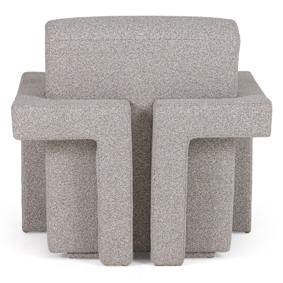 Wylie - Modern Light Grey - Beige Fabric Accent Chair
