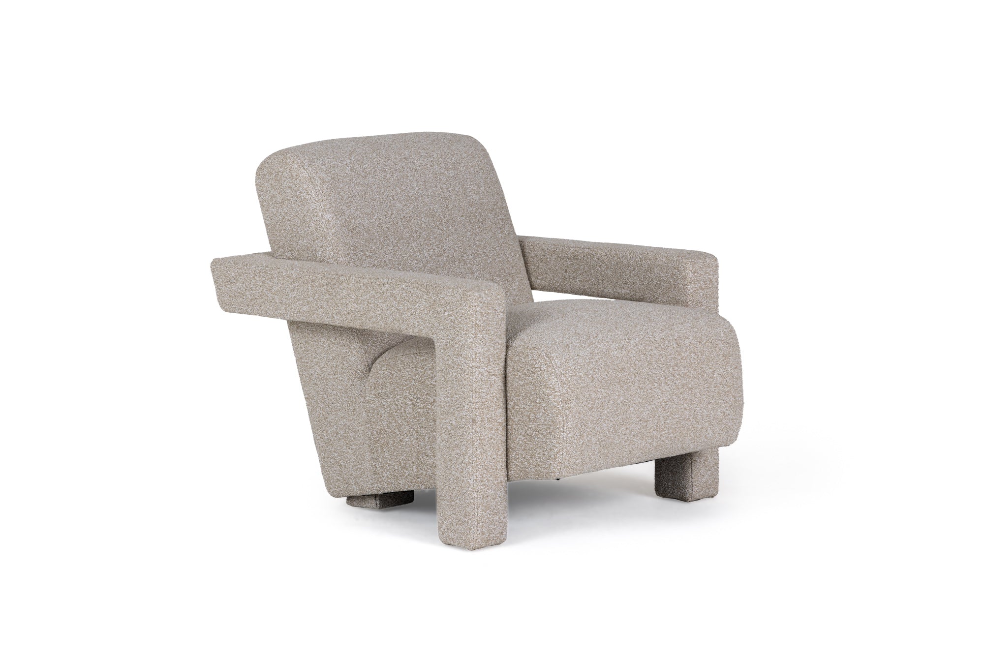 Modrest Wylie - Modern Beige Fabric Accent Chair