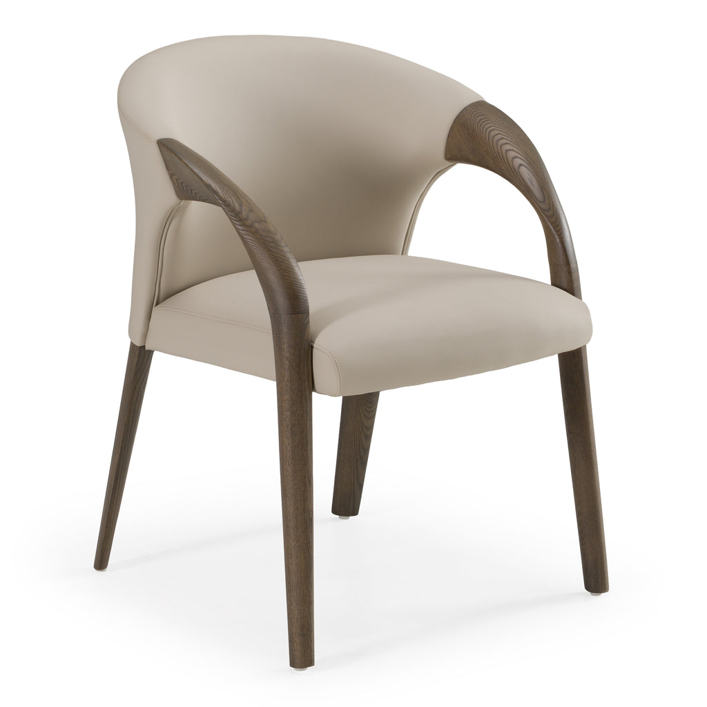 Wynetta Mid-Century Modern Vegan Leather Dining Chair