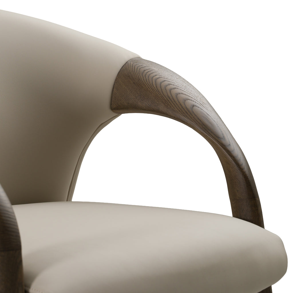 Wynetta Mid-Century Modern Vegan Leather Dining Chair