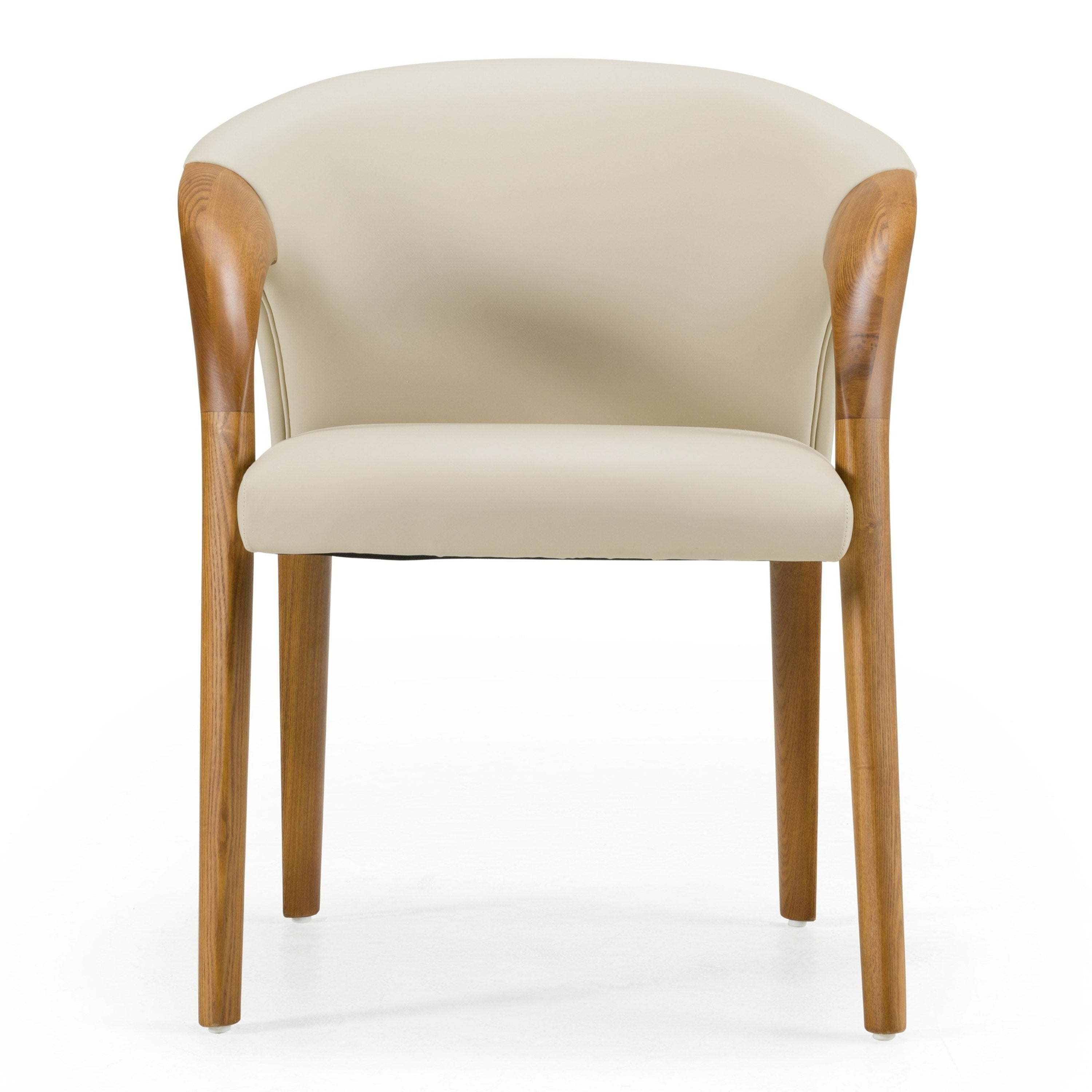 Wynetta Mid-Century Modern Vegan Leather Dining Chair