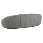Yolonda - Modern Curved Light Grey Fabric Sofa