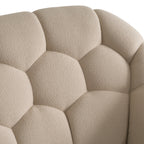 Yolonda - Modern Beige Fabric Bed - Modern Beige Fabric Bed