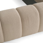 Yolonda - Modern Beige Fabric Bed - Modern Beige Fabric Bed