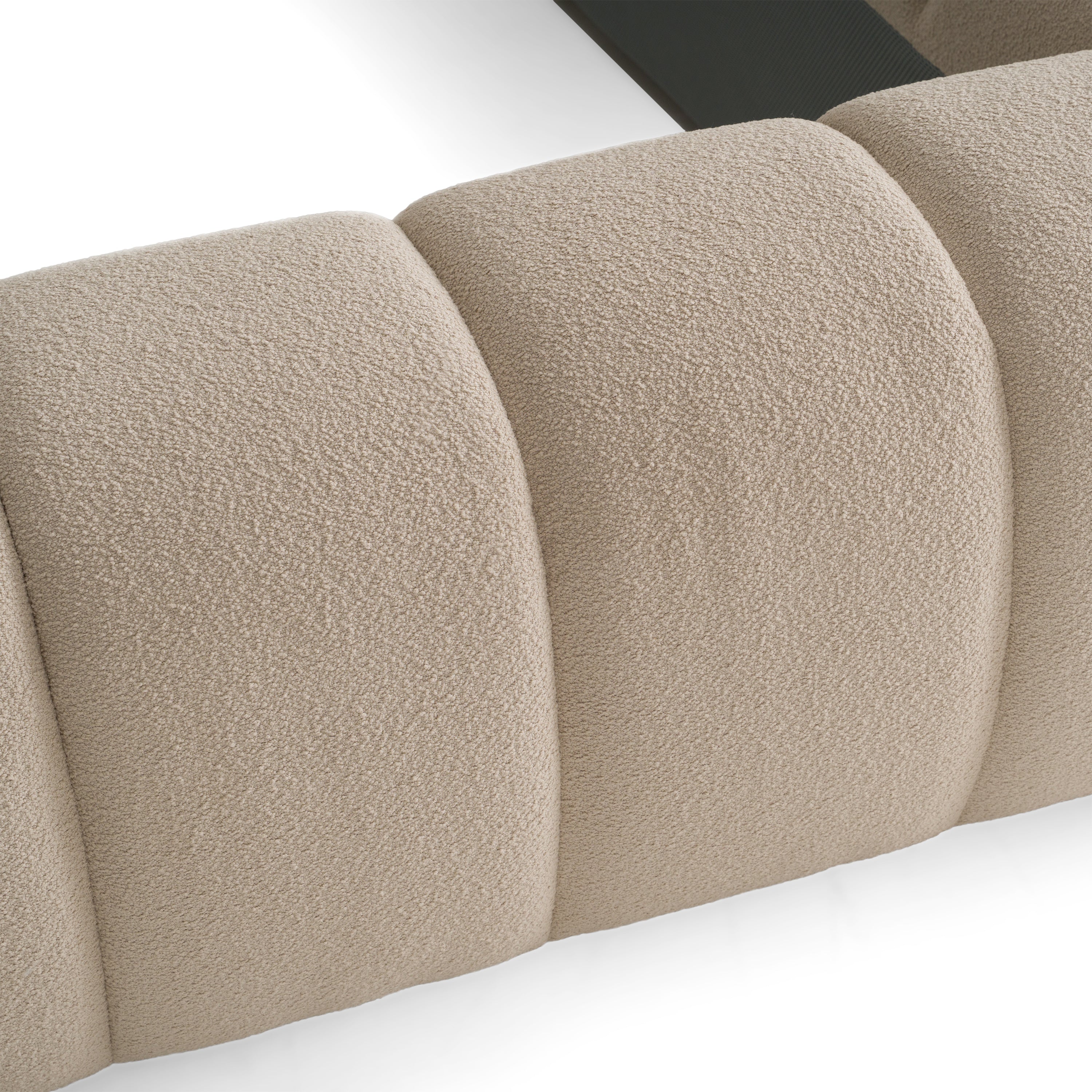 Yolonda - Modern Beige Fabric Bed - Modern Beige Fabric Bed