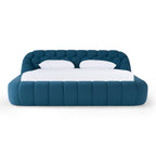 Eastern King Yolonda - Modern Dark Teal Fabric Bed - Modern Dark Teal Fabric Bed