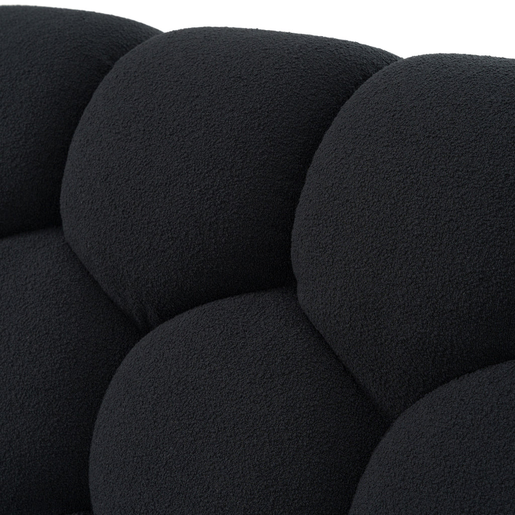 Queen Yolonda - Modern Black Fabric Bed - Modern Black Fabric Bed