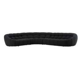 Yolonda - Black Fabric Sectional Sofa