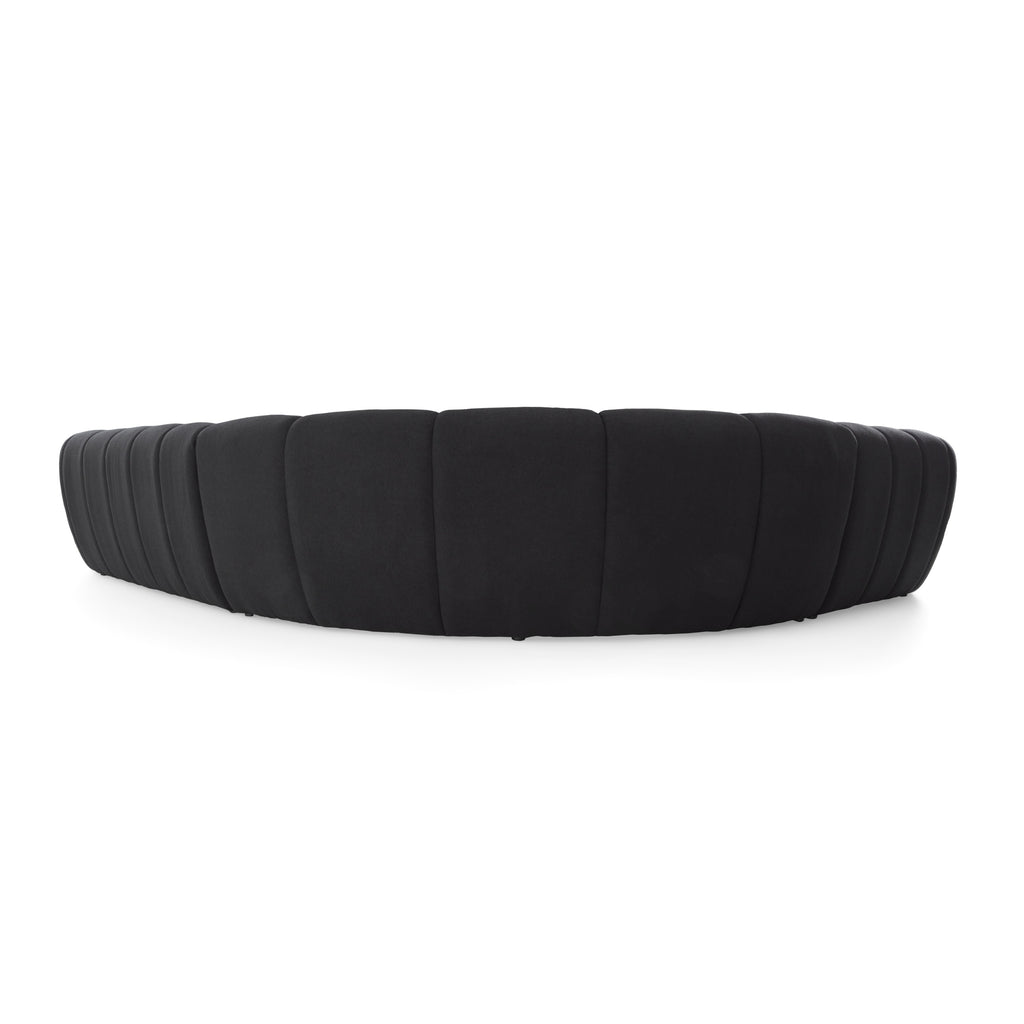 Yolonda - Black Fabric Sectional Sofa