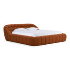 Yolonda - Modern Orange Fabric Bed - Modern Orange Fabric Bed